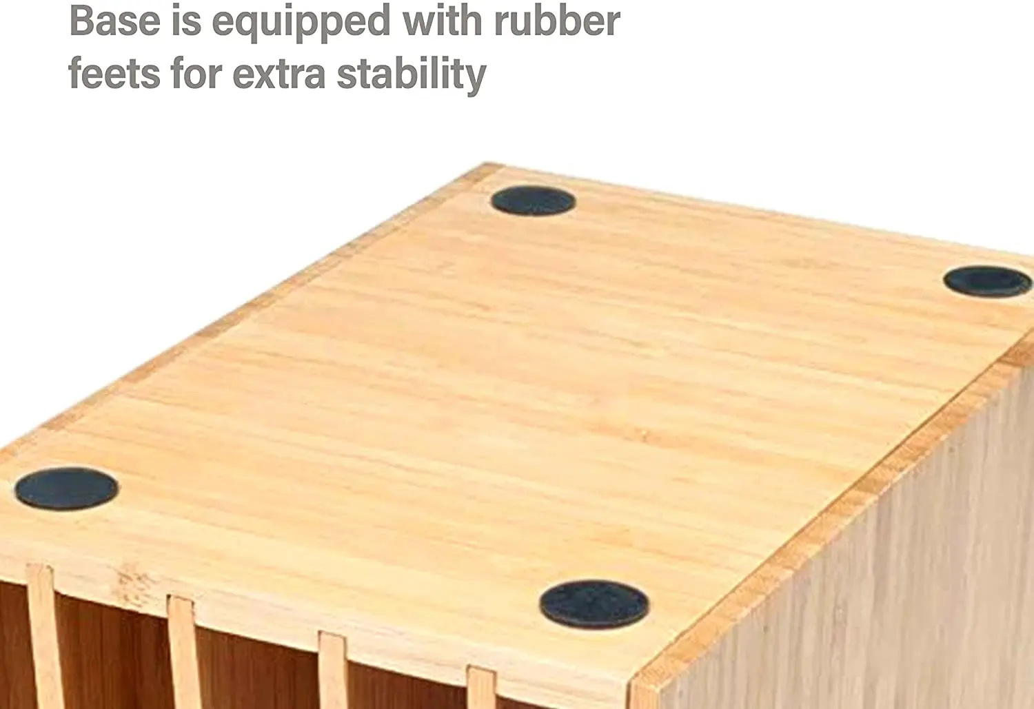 Bamboo Desktop Organizer File Forder 5 Slot Desk Organizer Holder Tray For Office Papers Documents