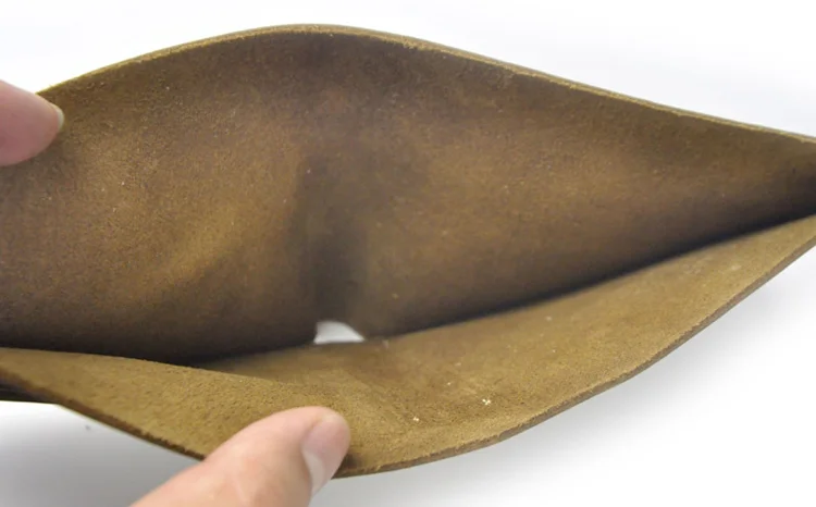 2 Fold Hold Up To 6 Cards Genuine Crazy Horse Leather wallet  Card Holder wallet luxury