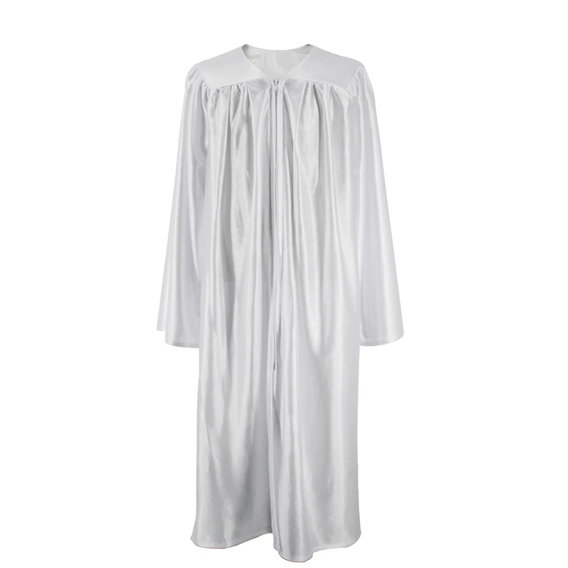 Adult Shiny White Graduation gown