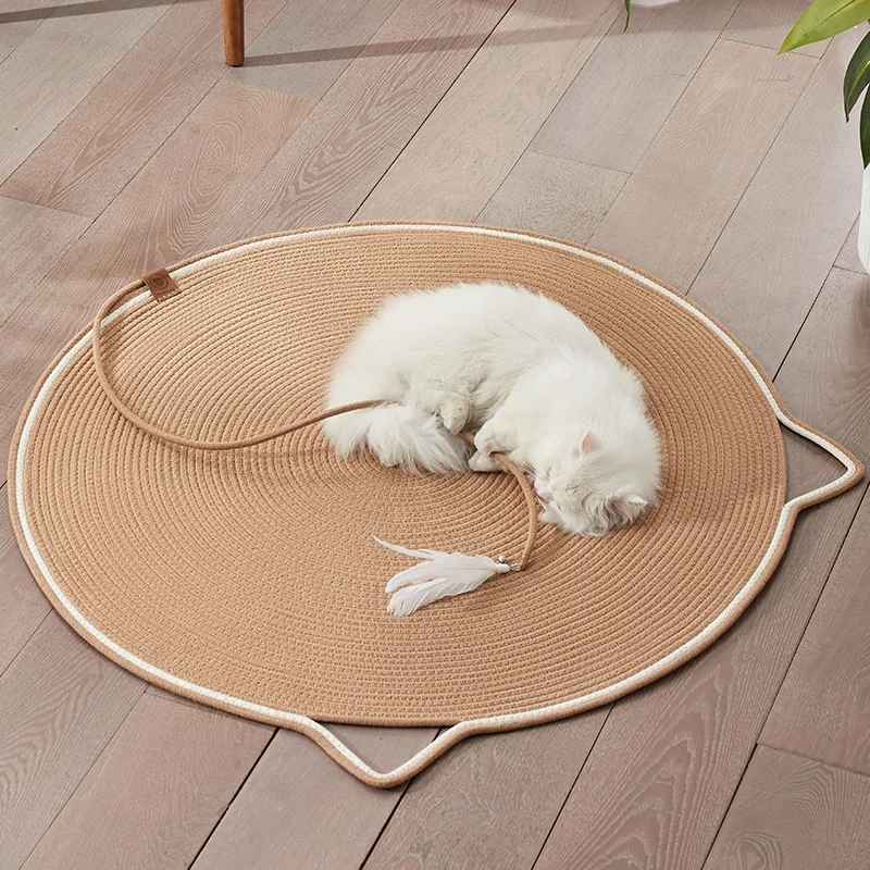 Cat Scratching Board Durable and No Debris Sisal Mat for Cats  Sofa protection Against Scratching Woven Cool Mat  Cat Toy