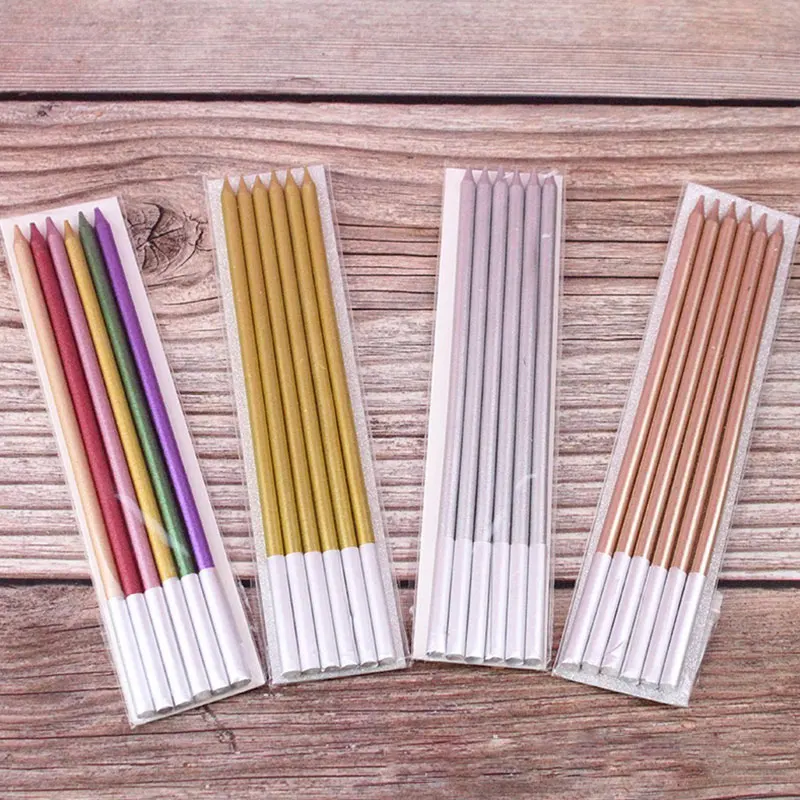 Long Stick Safe Flames Smokeless Flameless Kids Birthday Party Wedding Cake Candle Home Decoration