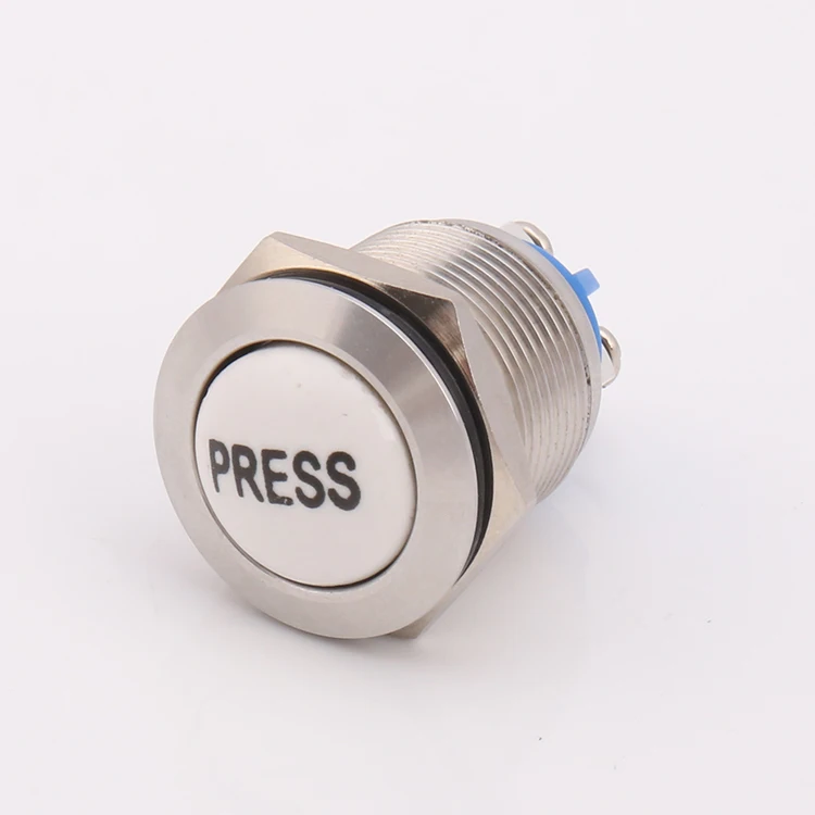 Manufacturer 12mm Micro Self-reset Led Illuminated Stainless Steel Push Button Switches