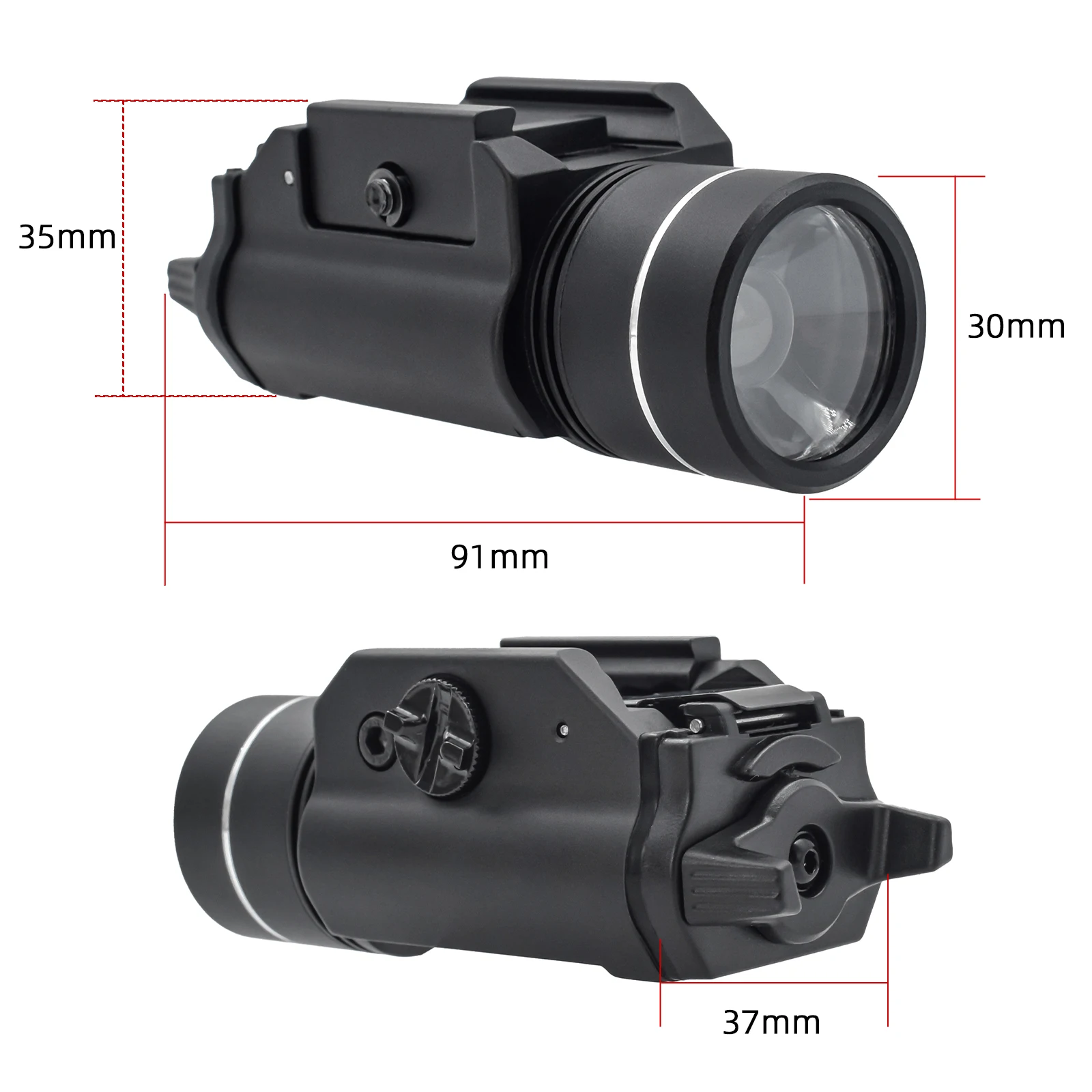 High Lumens Tactical Outdoor Adjustable Mount LED Light Laser Flashlight