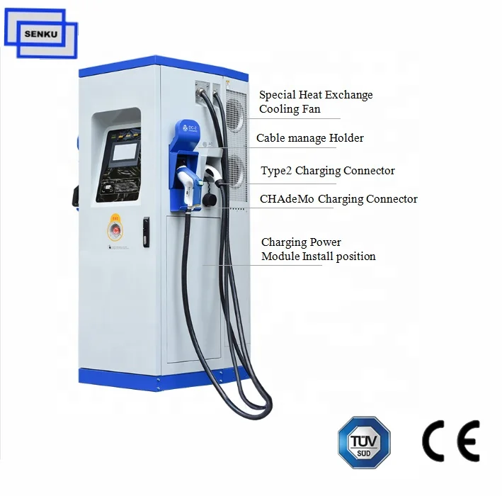 Одобренная CE комбинированная зарядная станция EVSE CCS тип 1 2 CHADEMO OCPP для быстрой зарядки 60 кВт 90
