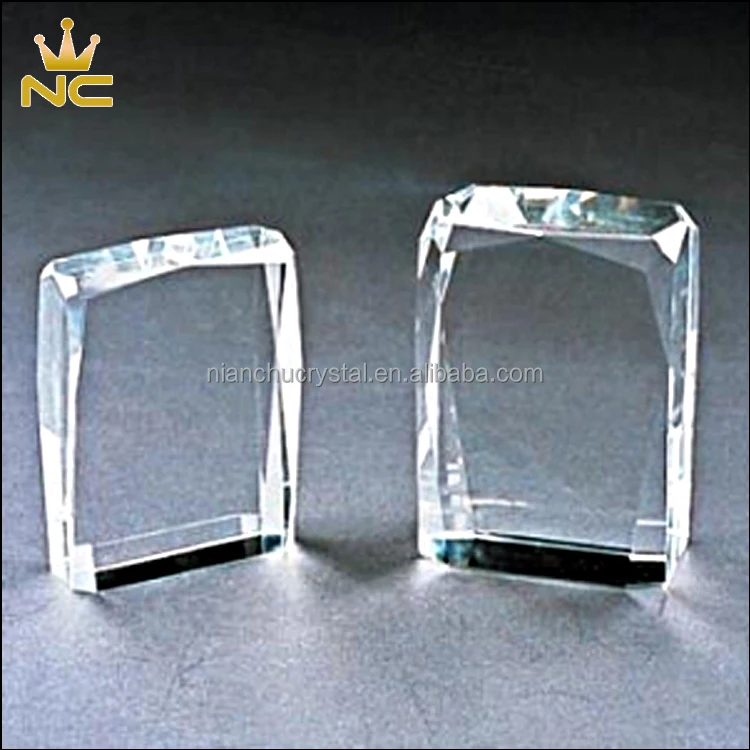 Raw Glass Sublimation Blank 3D Crystal Block For Engraving