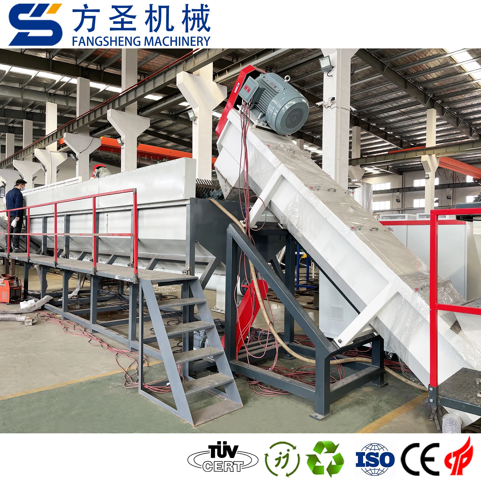 PP Jumbo Bag Washing Line Greenhouse Film Recycling Machine Film Squeezing Granulator