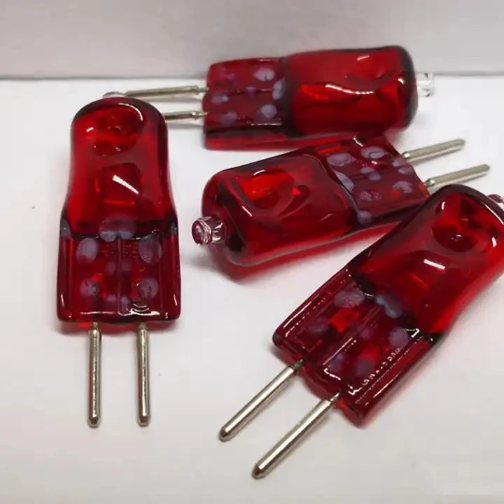 HoneyFly G5.3 Infrared Halogen Lamp 12V/220V 35W 50W 75W Ruby IR Lamp Heater Halogen Bulb Heating Drying Painting Quartz CE RoHS