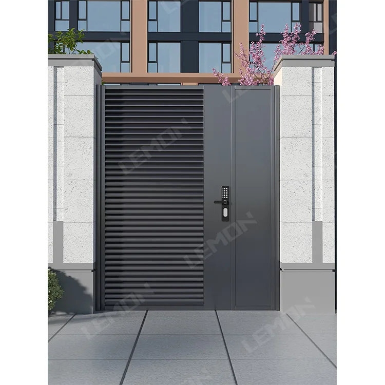 Villa Garden Entry Wrought Iron Gates Cast Aluminium Gate Simple Modern Luxurious Main Automatic Gate For Garden