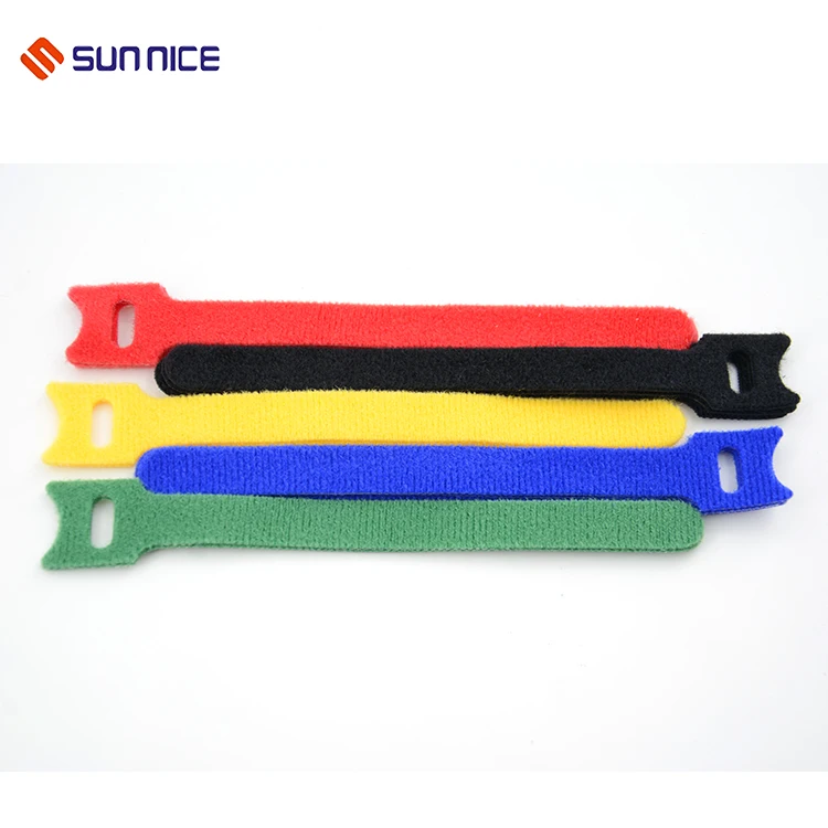 Self-Locking Wire adjustable cable ties Colorful Nylon Hook And Loop