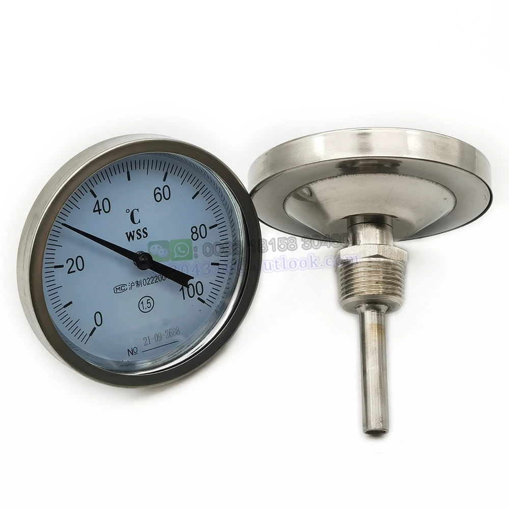 WSS Industrial Bimetal Thermometer Temperature Gauge WSS401 WSS411