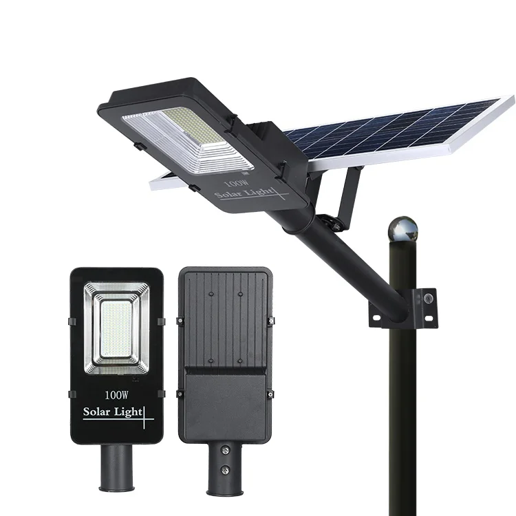  HUAPAI Ip65 водонепроницаемый уличный 60 Вт 100 150 200 Холодный белый дорожный фонарь светодиодный на солнечной
