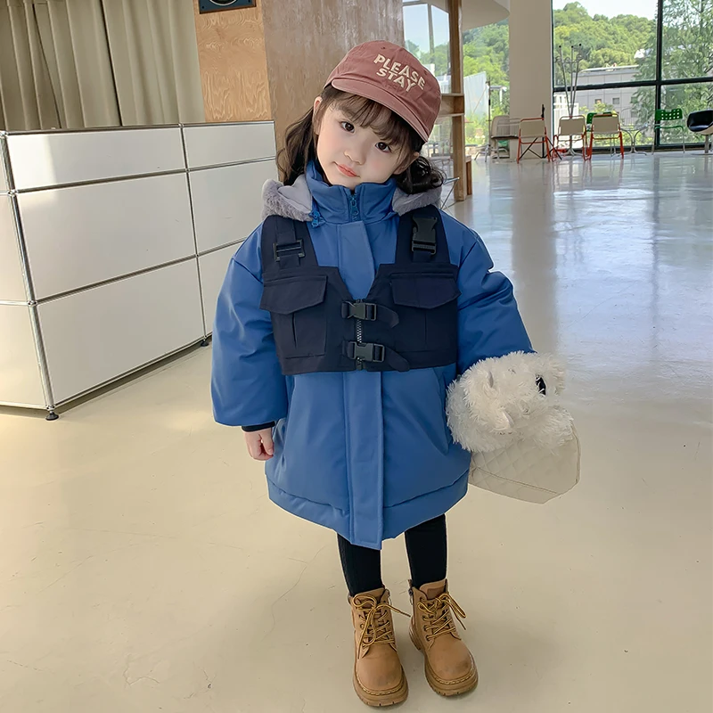 OEM Factory Wholesale Custom Winter Jackets Girls Parka Kids Clothes Winter Baby Puffer Jacket