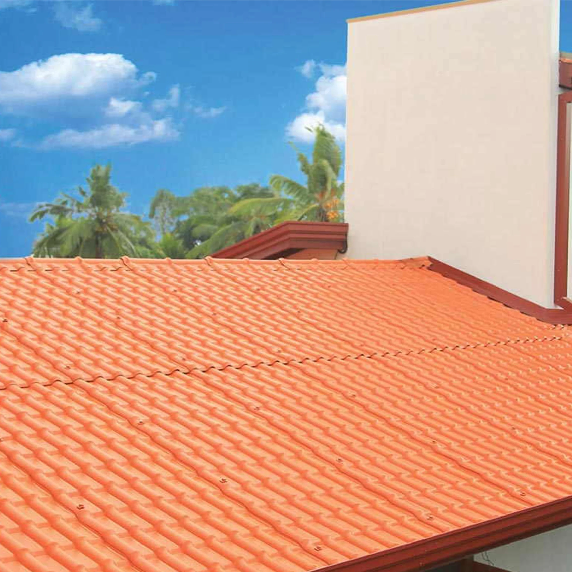 Pvc resin roof tile chinese economic asa pvc plastic roof tile for house teja pvc modern house design