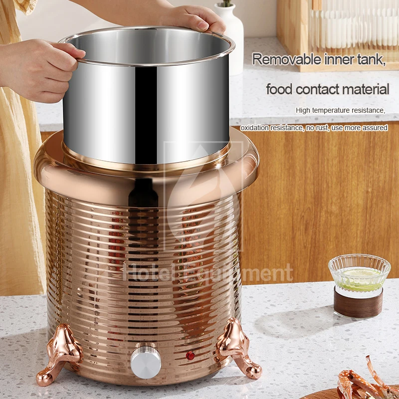 Stainless Steel Electric Soup Warmer Kettle for Hotel & Restaurant Buffet Soup Warmers