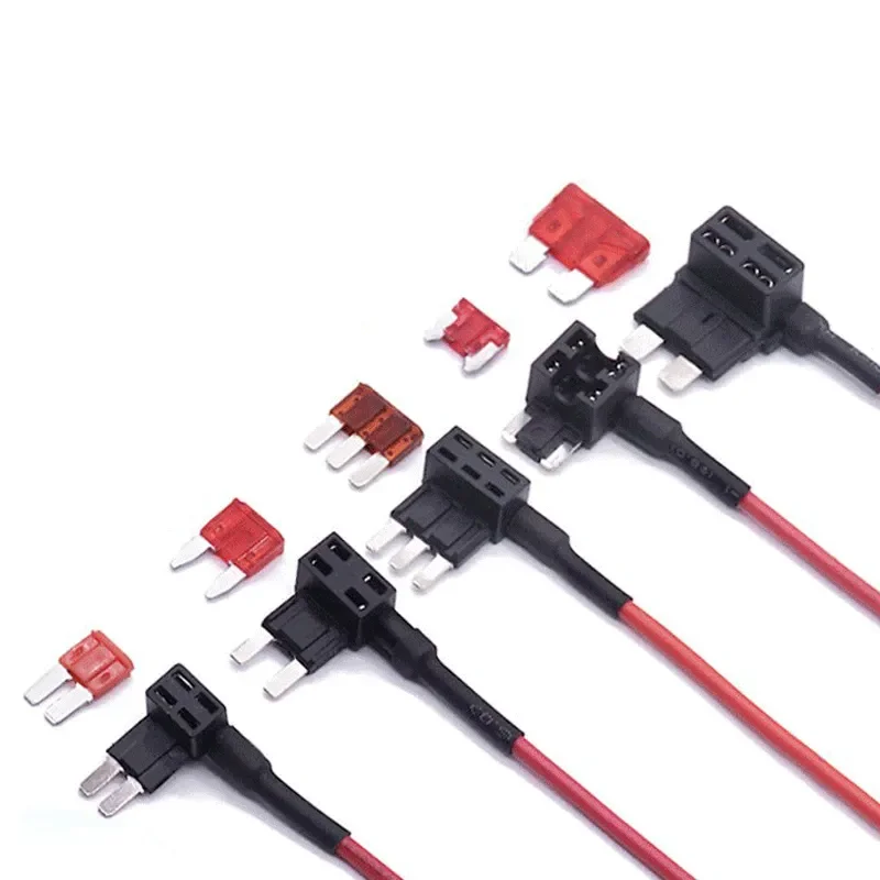 12V Car Add-a-circuit Fuse TAP Adapter With 5 Amp Low Profile Mini Blade Fuse Set For Cars Trucks Boats