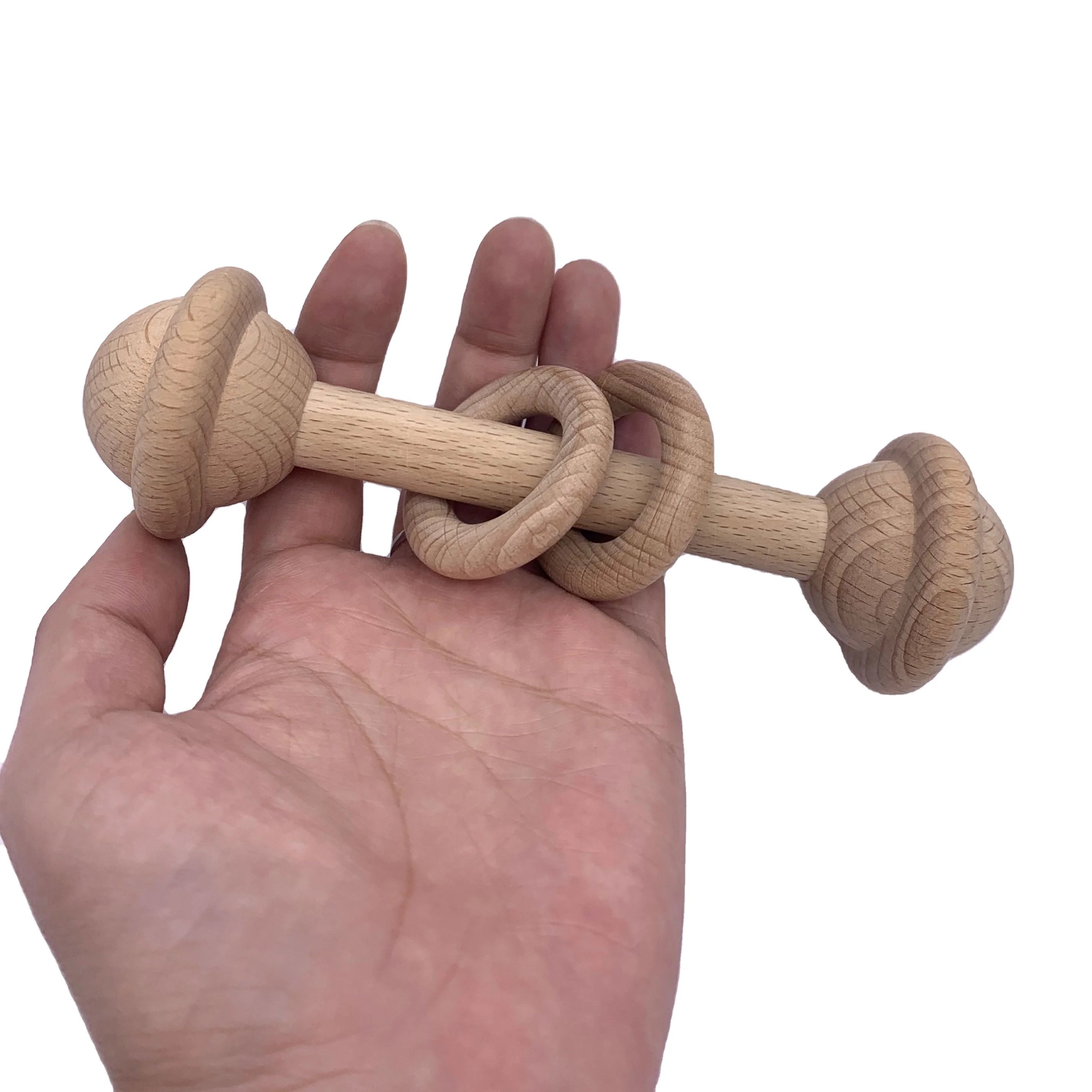 Органические зубные кольца из бука деревянные детские погремушки игрушки для прорезывания зубов