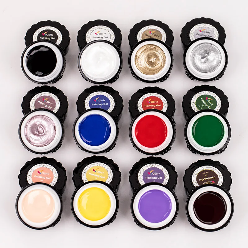 Non-Toxic UV 3D Gel Nail Art Polish Set Sculpting Gel with No Wipe Emboss Painting Liner for Salon Use Top Model