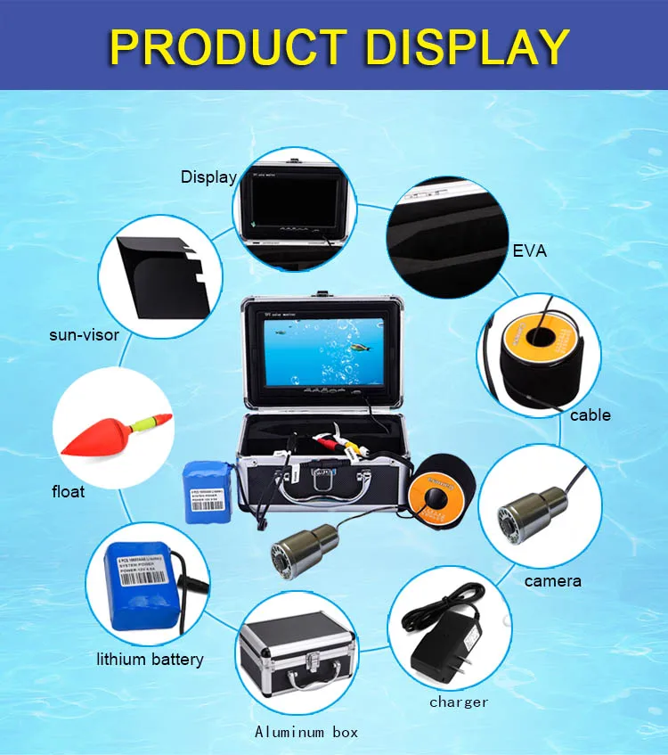 Hot Sale 30M Cable Camera Fish Finder Underwater Fishing Camera Deeper Fish Finder Long Distance Live Scope Fish Finder With DVR