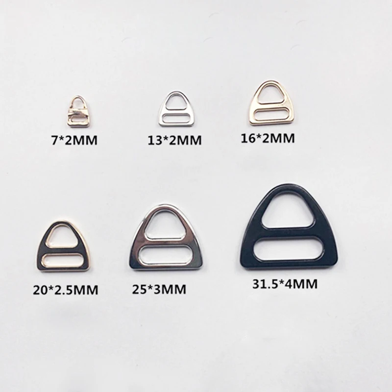 Wholesale cheap high quality Various Size Zinc Alloy Metal bag ring Triangle buckle