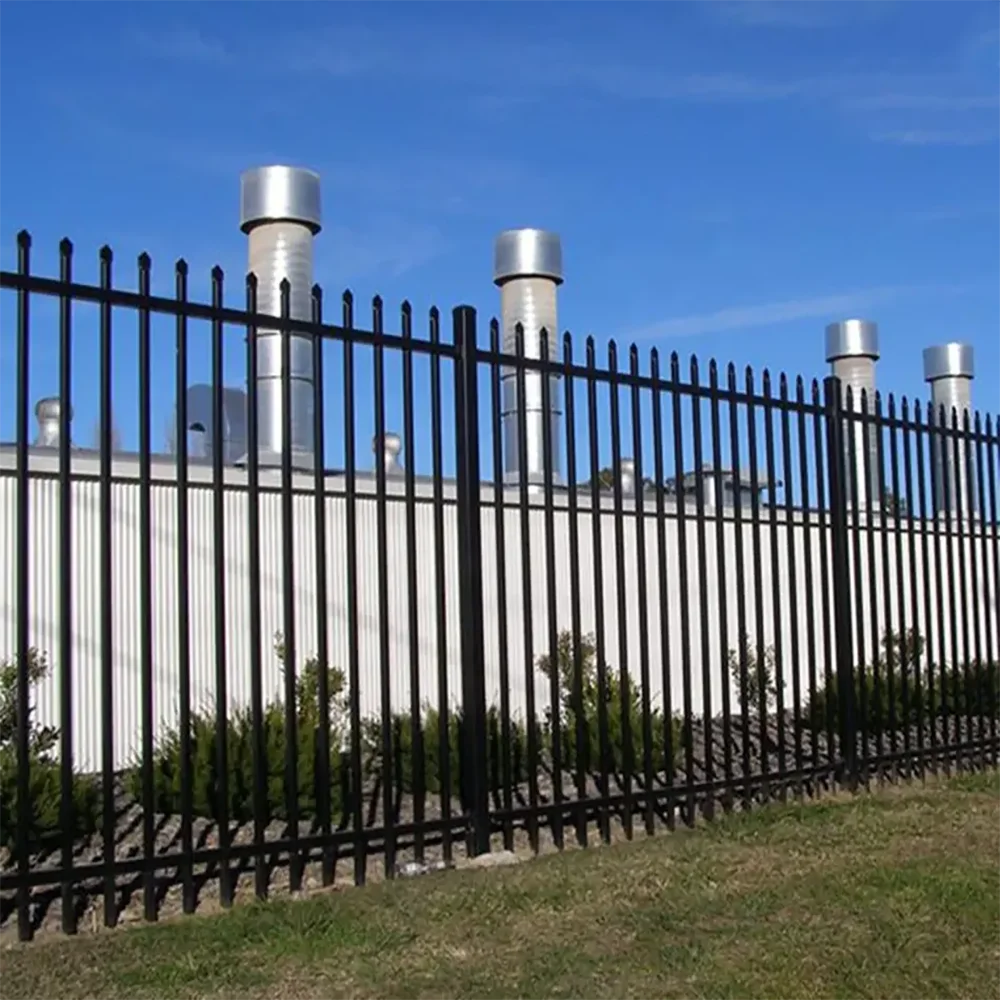 Latest Design Cheap Metal Picket Ornamental Residential Powder Coated Wrought Iron Fence Panels Metal Garrison Fencing