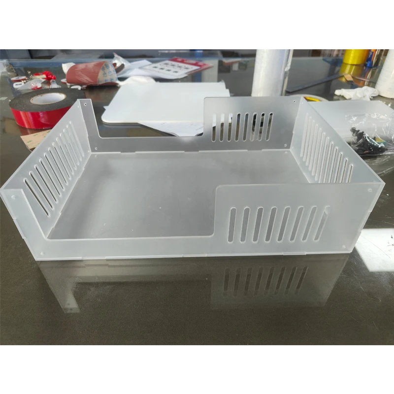 Factory Customized Clear Acrylic Assembled Box  Square Acrylic Computer  Mainframe Cover With Assembling Model