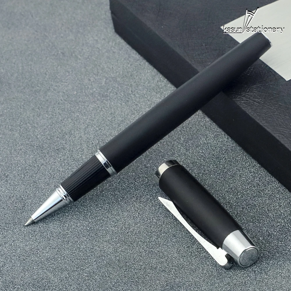High-end metal signature gel pen custom laser logo black ink advertising gel pen