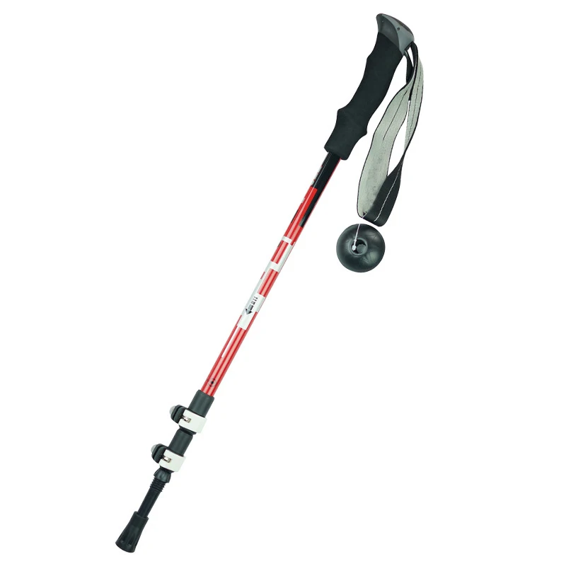 Large wholesale outdoor sturdy trekking retractable multifunctional trekking walking stick