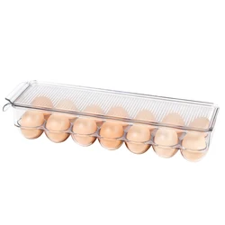Stackable Refrigerator Egg Storage Bin With Lid