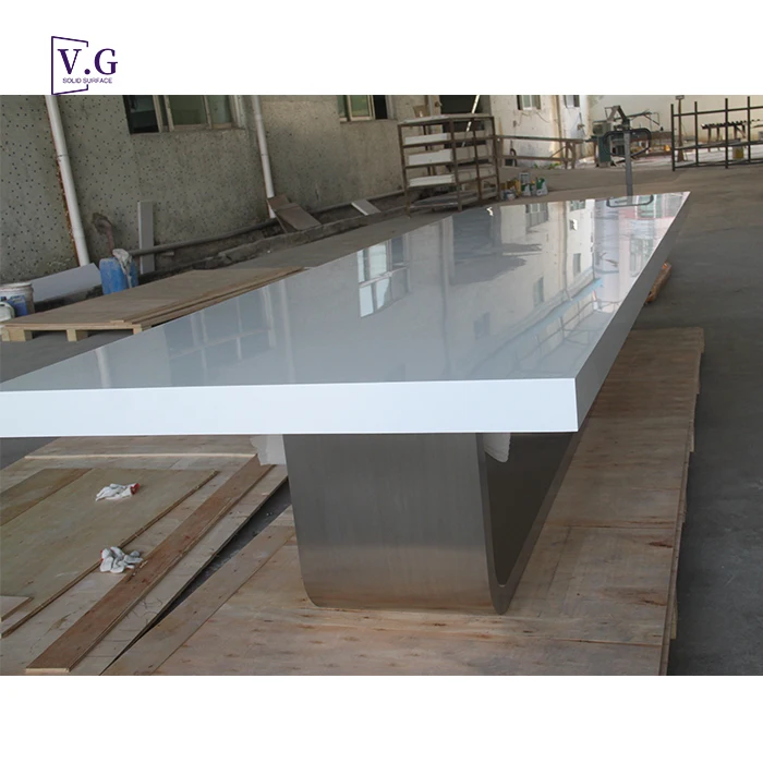 Изготовленный на заказ стол для конференц-зала белый встреч совещаний дизайн стола