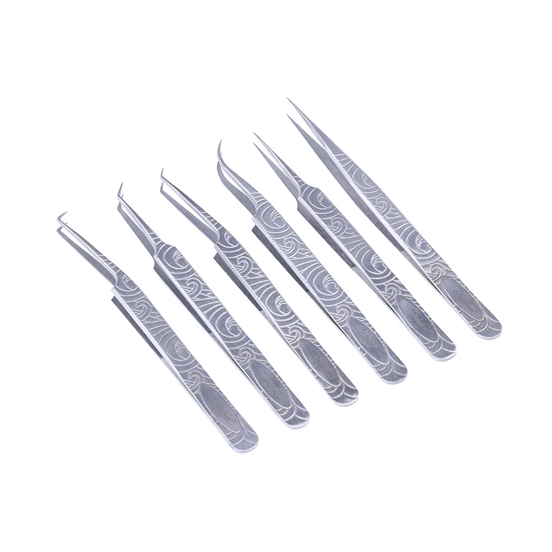 Eyelash Lifting Tools Grip Fiber Private Logo Tweezers Eyelash Extension Straight Tweezers