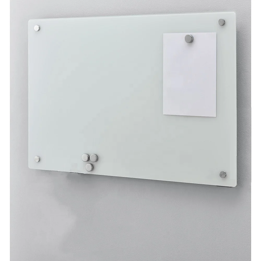Hot selling office magnetic toughened glass notice whiteboard rectangle