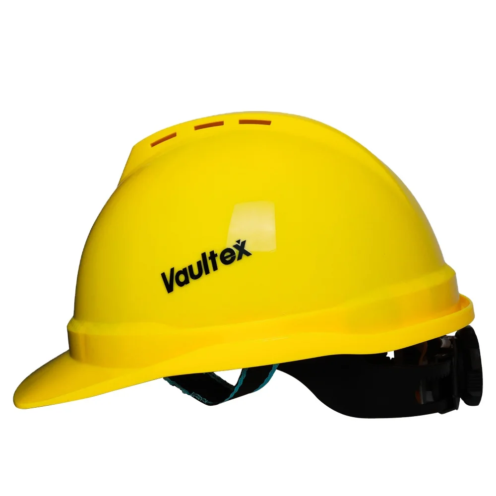 Vaultex HDPE Work Engineering Construction Helmet Industrial Protective Hard Hats V-Shape Adjustable Safety Helmet