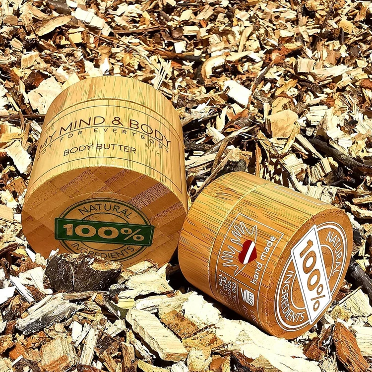 2oz 3oz 4oz child proof bamboo glass jar with bamboo lid, the whole jar can be all bamboo skin