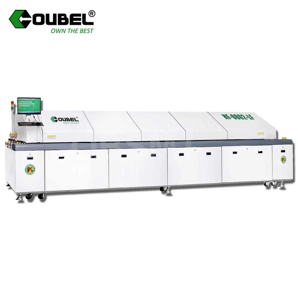 Shenzhen supplier lead free 8 zones reflow oven for PCB assembly line