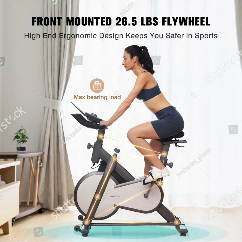 Mobifitness Commercial Home Used Smart Gym Fitness Spinning Indoor Exercise Magnetic Resistance Fit Spinning Bike