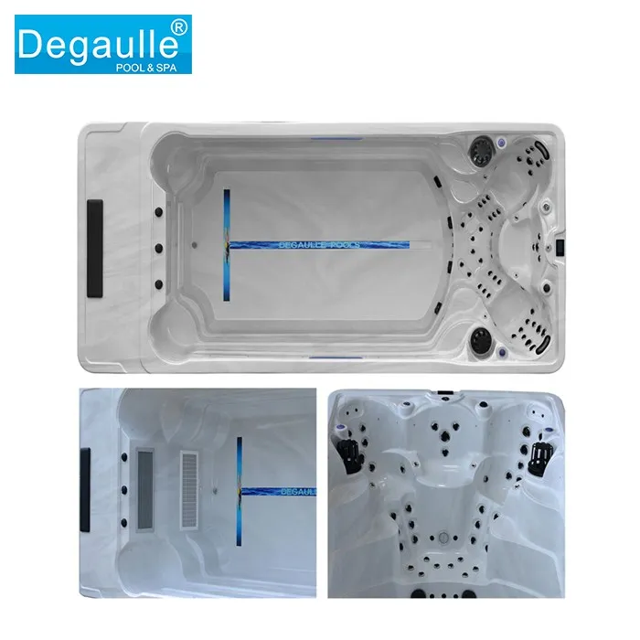 Degaulle Infinity Edge Pool Swim Spa for Sale Rooftop Infinity Pool with Endless Pool Jet