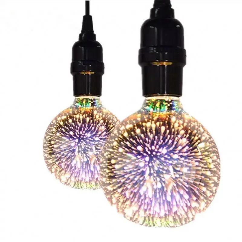 3D Star LED Lamp RGB E27 Fireworks Effect Bulb Holiday Christmas Party Decor Light , DEC-3D