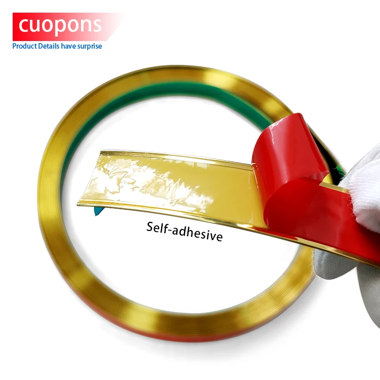 Toco Furniture Pvc Flexible Molding Trim Decorative Strip Chrome Self Adhesive Pvc Plastic Wall Gap Edge Trim Strips