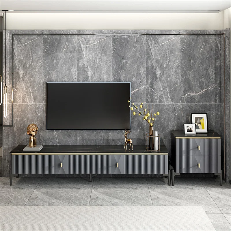 Factory Sells Wholesale Living Room Luxury Nordic Marble Top Tv Stand Modern Solid Wood Tvs Cabinet