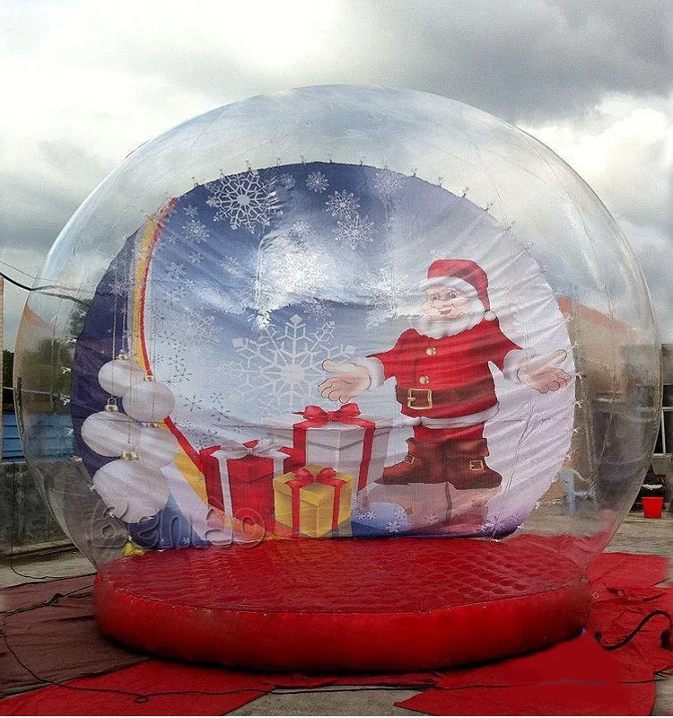 giant inflatable snow ball Christmas ball decoration for Christmas outdoor decoration