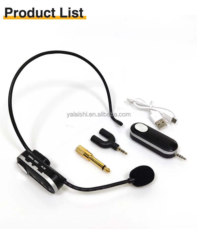 
 Wireless Lavalier Microphone UHF FM Universal Mobile Phone Sound Card Teaching Guide  