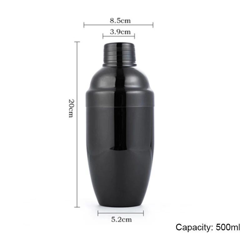 Hot Sale 304 Stainless Steel Cocktail Shaker 500ml Japanese Bartender General Bar Tools