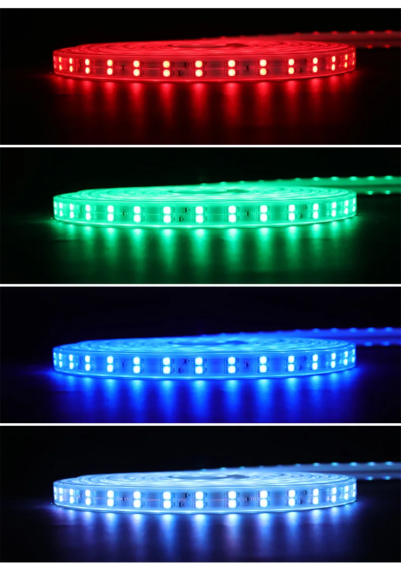 Светодиодная лента Rgb 100m 220v 5050 Smd Smart контроллер Rgbw Гибкая гибкая светодиодная Ip65 водонепроницаемая