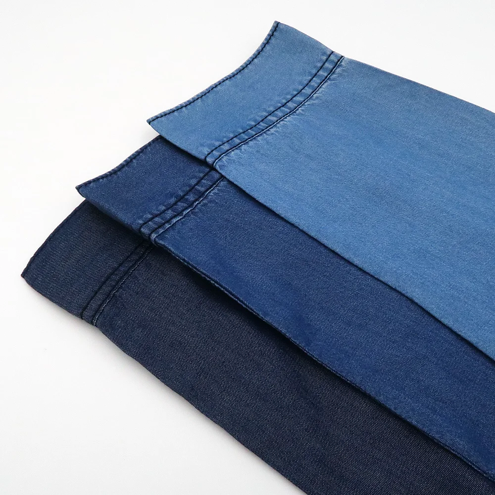 
Cheapest Lyocell Tencel Hotsale Women Shirts Dress Cheapest Tencel Denim Fabric with Rolls packing 