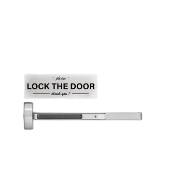 Please Lock The Door Sticker Vinyl Self-Adhesive Decals Waterproof Close Door Warning Labels Gate Office Window Indoor Clings