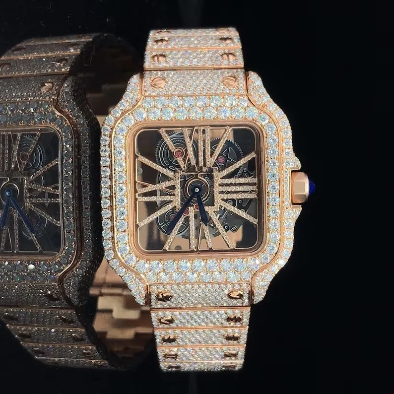 Factory direct sales of top luxury brands designer style automatic machinery can pass the inspection of Mosan diamond watches