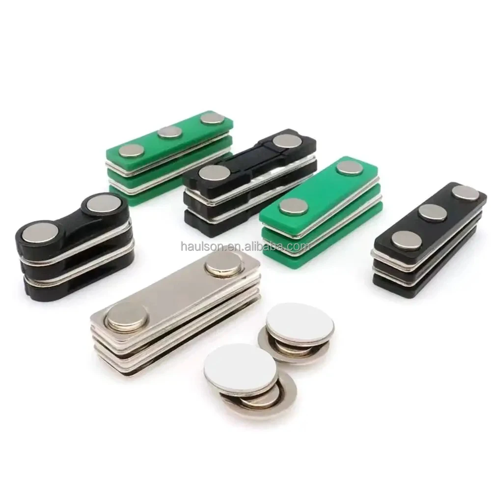 Custom Modern Style Name Badge Magnets 3-Magnet Holder with Offset and Digital Printing for Clothing Use