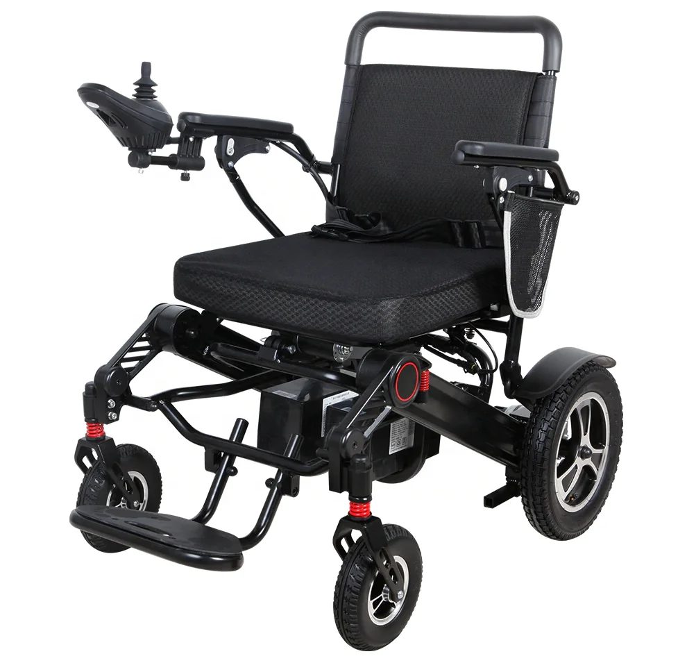 Small Portable Electric Folding Ultra Lightweight Wheelchair Foldable Electric Folding Lightweight Wheelchair for Sale