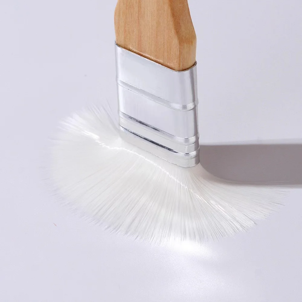 Miaoxuan Wen brand 6 silver set short wooden handle white brush set