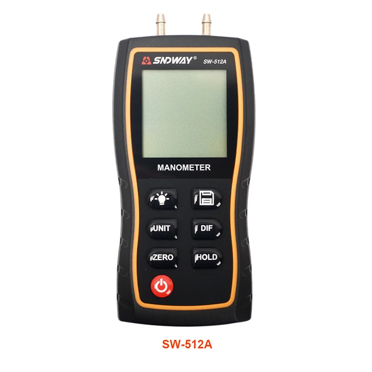 Portable Air Differential Pressure Gauge Meter 2 Ports SNDWAY 3 Range SW-512A B C Manometer